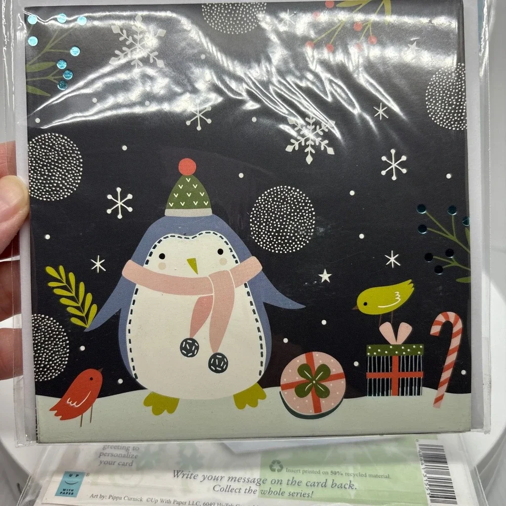 3 Treasures Pop‎ Up Arctic Animal Christmas Greeting Cards Penguin Polar Bear